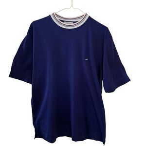 Gran Sasso Italian Knit Shirt Size 50 EU Large US Men’s Purple Blue Cotton